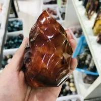 natural red agate torch physical therapy stone for health home decoration improve womens senses