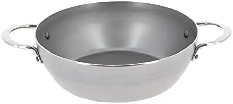 

B Carbon Steel Country Fry Pan with Two Handles - 11\u201D - Ideal for Sauteing, Simmering, Deep Frying & Stir Frying - Natu Air