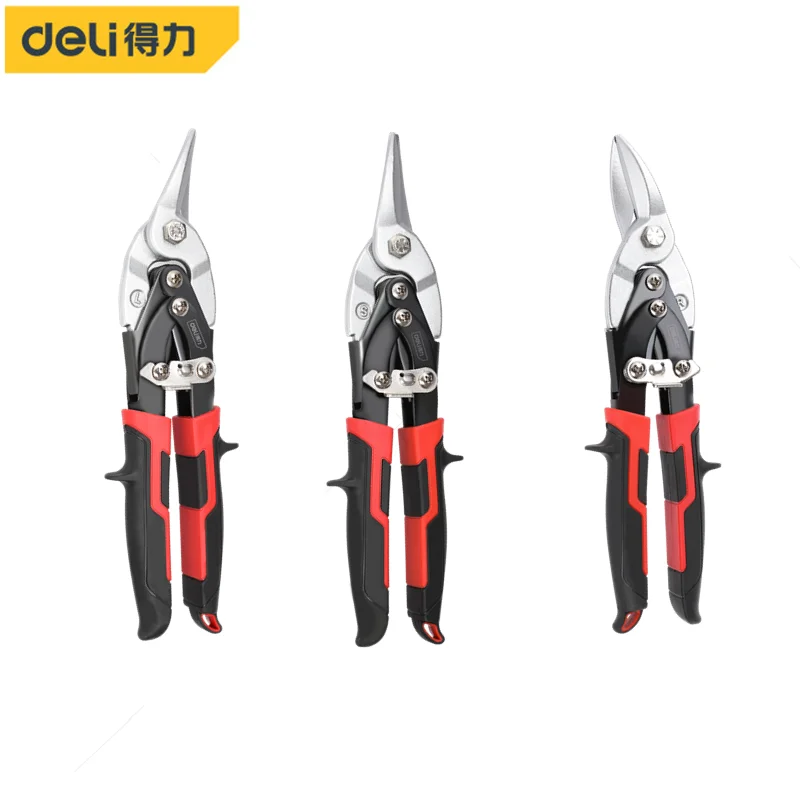 

1/3 PCS 10" High Quality Cutting Scissors Household Hand Tool Straight Curved Aviation Stainless Steel Snip Sheet Metal Shear