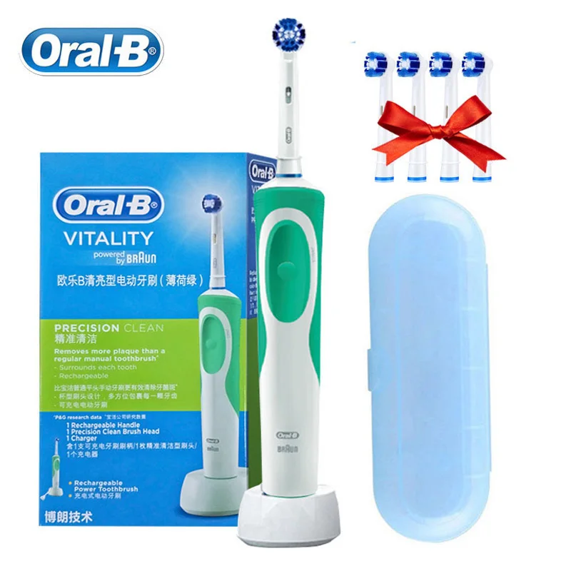 Электрическая зубная щетка Oral B D12 вращающаяся умная зубная щетка Индуктивная перезаряжаемая сменная щетка 4 насадки + коробка Электрическая зубная щетка Oral B D12 вращающаяся умная зубная щетка Индуктивная перезаряжаемая сменная щетка 4 насадки + коробка