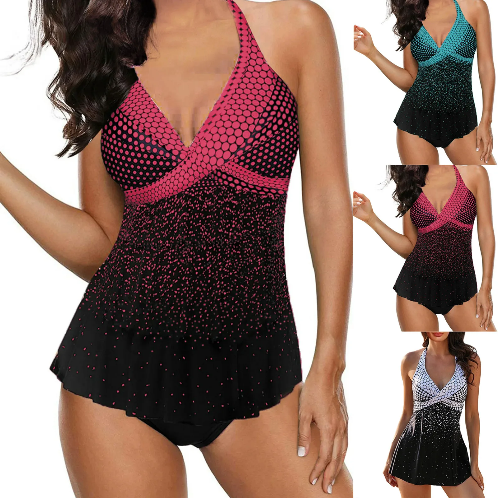 

Женский купальник, сексуальный женский комплект бикини, купальник с принтом, Пляжная накидка на бретельках для женщин, бикини