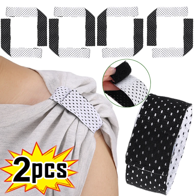 

Reusable Non-slip Fixed Sleeve Strap T-shirt Shoulder Strap Football Softball Sports Wear Cuff Black and White Breathable Straps