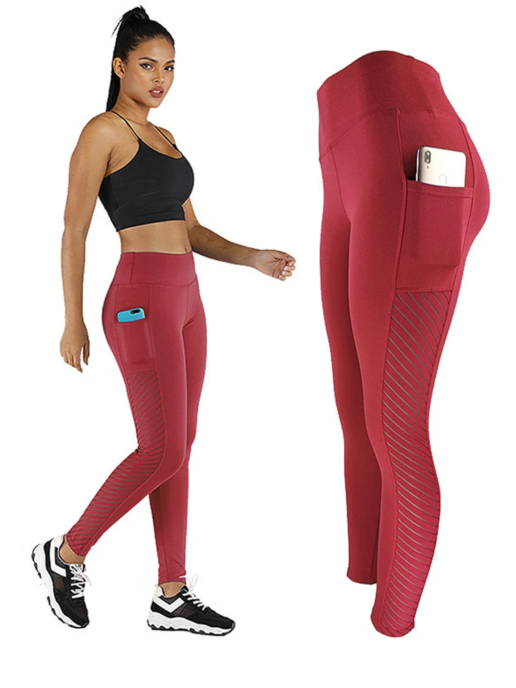 CHRLEISURE Leggings Women Fitness Mesh 