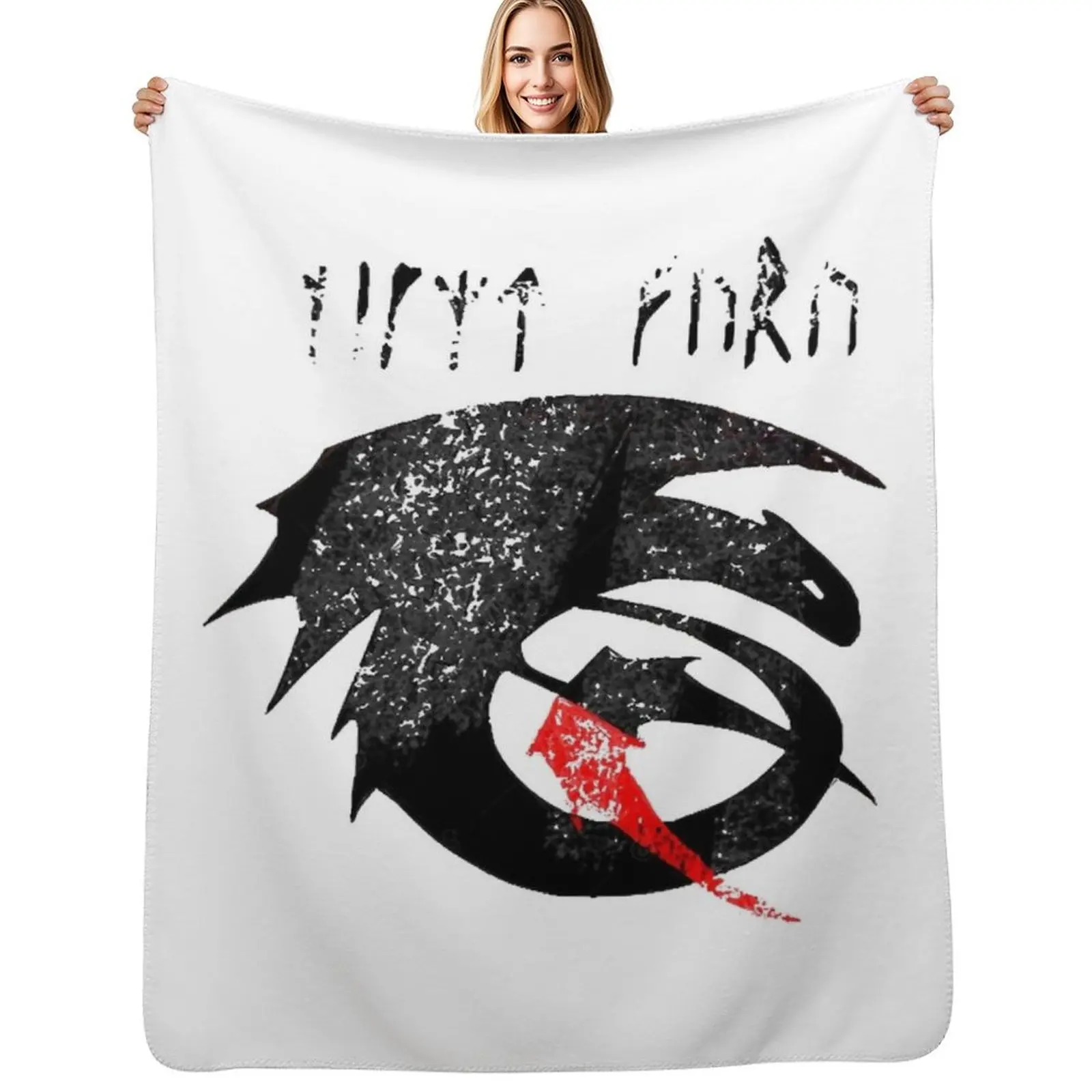 Фото Плед HTTYD Strike Class Symbol, устойчивый к пятнам, уютный и теплый плед №1