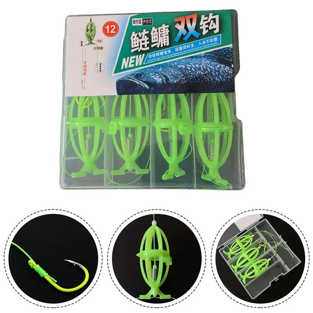

4pcs Fishhook Eight Claw Explosion Anti Winding For Silver Grass Carp Black Fish Hook 7/8/9/10/11/12/13/14 Fishing Accessory