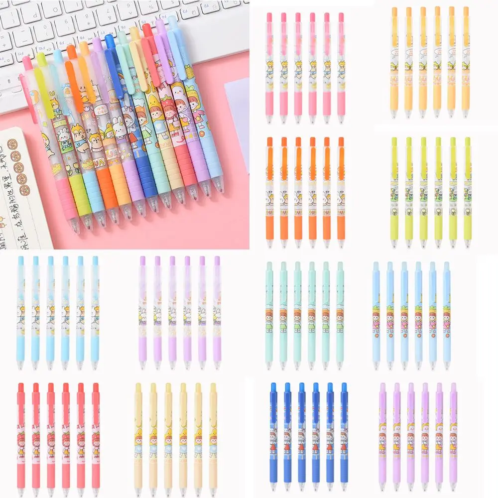 

New 0.5mm Variety Carbon Pen Press Cute Cartoon Black Gel Pen