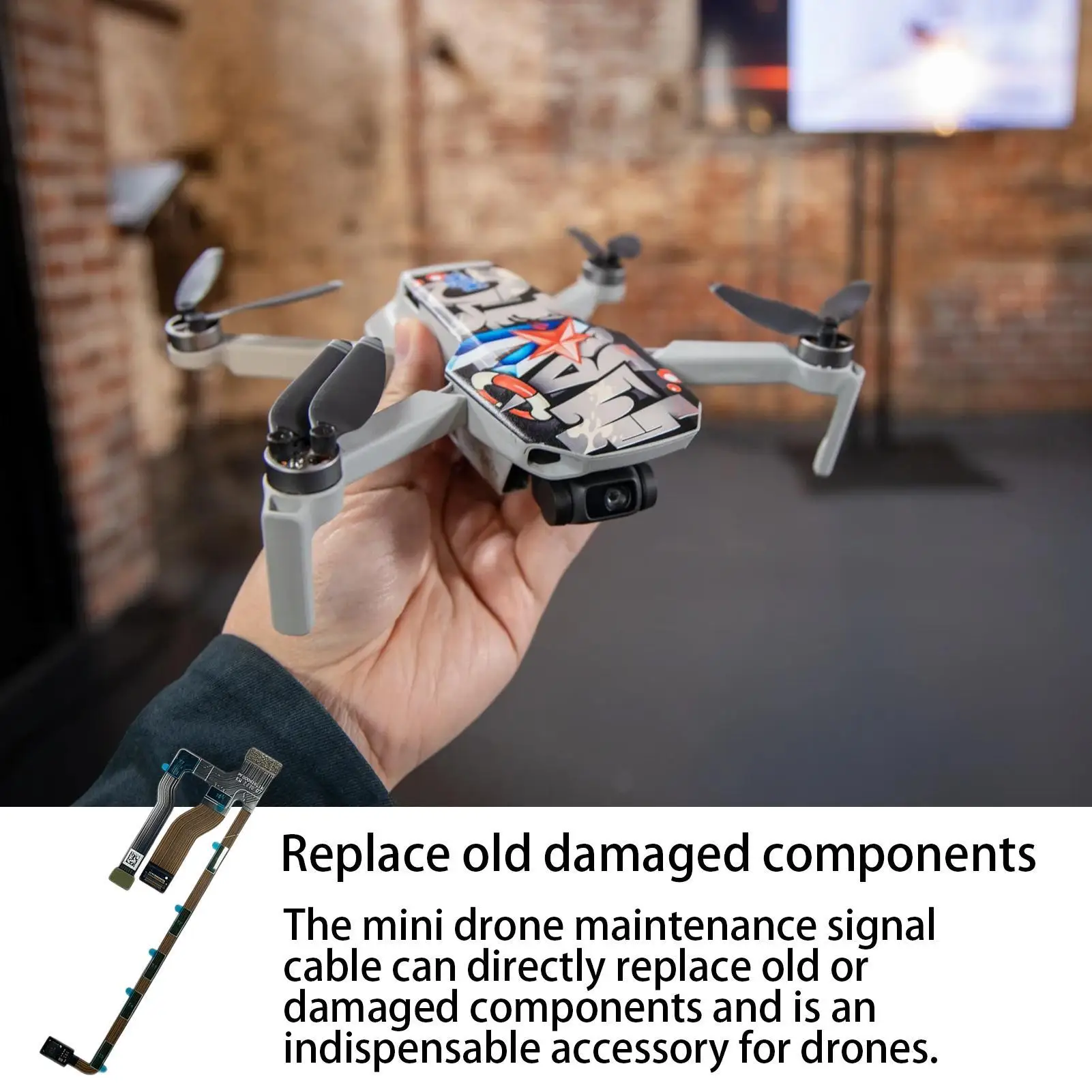 Фото Гибкий плоский ленточный гибкий кабель 3 в 1, карданная камера для дрона DJI Mini 2 SE, GPS IMU, запасные части для DJI Mini 1 2 №2