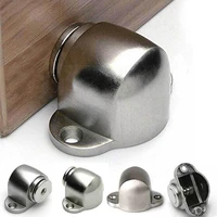 zinc alloy door stop casting powerful floor mounted magnetic nickel for room brushed satin door holder stopper p2q2 u2i8