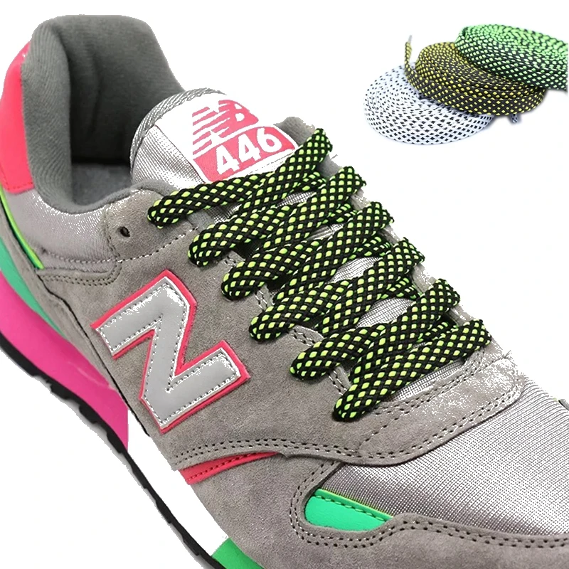 

Шнурки на плоской подошве, из полиэстера, двухслойные, шнурки для обуви, 1 пара