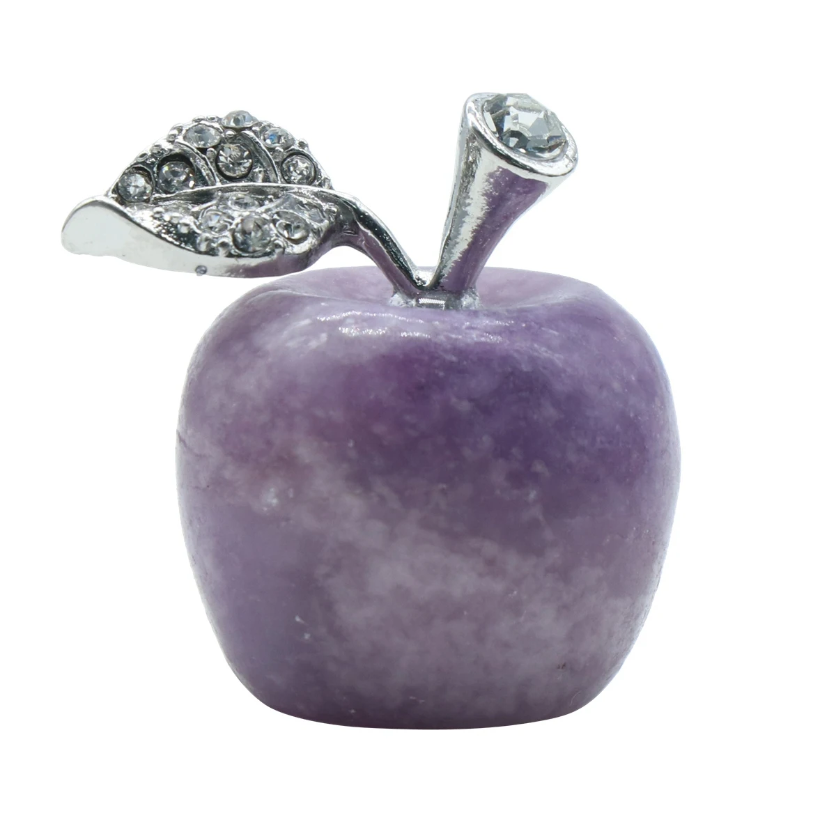 

QIMOSHI 30MM Craved Lepidolite Apple Crafts Statue Figurines for Home office Party Living Room Bedroom Decoration Gifts