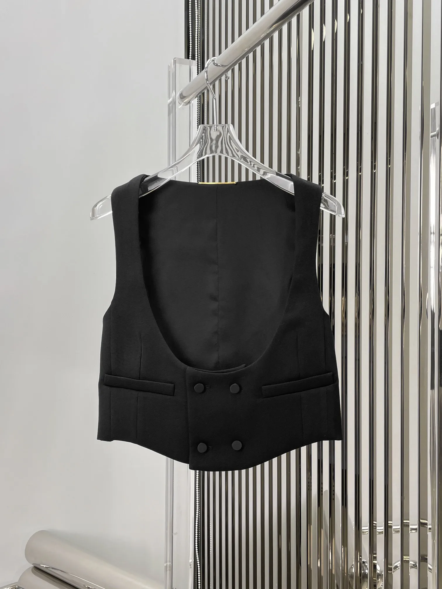 

Жилет с трехмерной отделкой, повседневный модный жилет из шерсти и шелка тутового шелкопряда, Новинка лета 2023