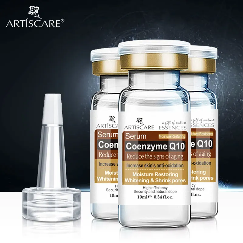 

ARTISCARE коэнзим Q10 увлажнитель для лица Сыворотка, устройство для лечения, сужение пор, антивозрастной крем, 3 шт., уход за кожей