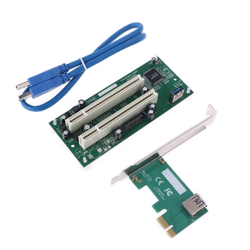 

PCI-Express to Dual PCI Riser Card Высокоэффективный адаптер PCIE x1 to x16 Прямая поставка