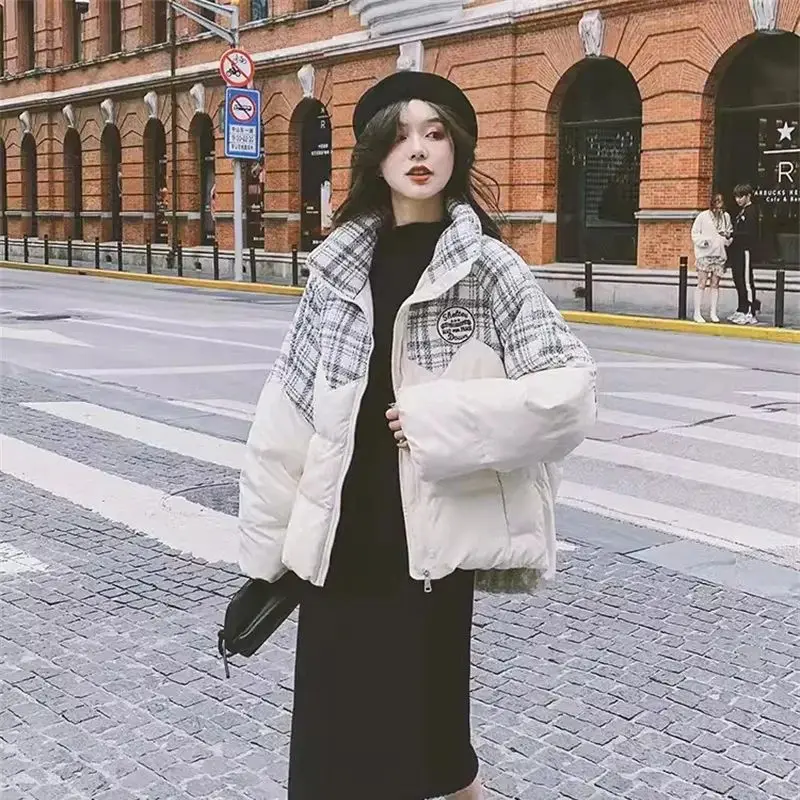 Женская хлопковая куртка со сращением новая зимняя 2024 дизайнерская свободная