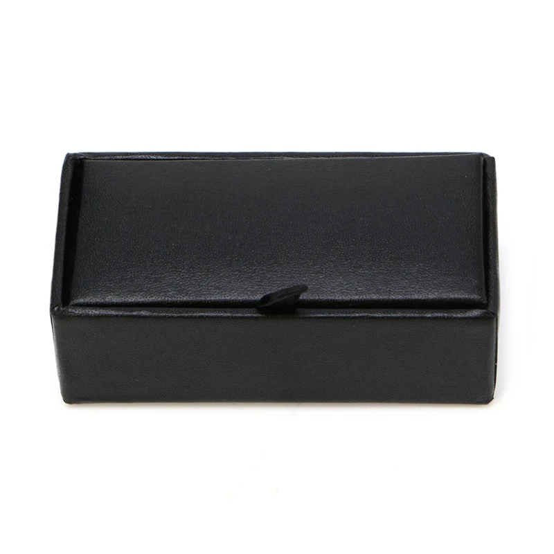 

Black Mens Leather Travel Cufflinks Ring Storage Box for CASE Ring Holder For Jewelry Storage Travel Ring Display for CA