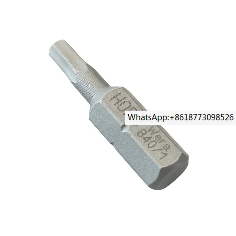 

3PCS Germany Wera Vera 840/1 Z metric hexagonal screwdriver head length 25mm, handle 1/4 inch 6.3 mm