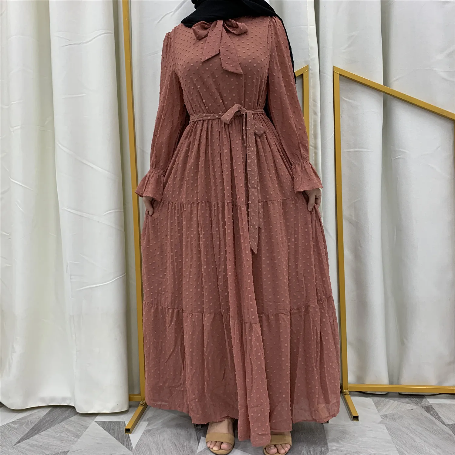 

Muslim Dress Kaftan Turkey Hijab Abaya Dubai Khimar Islamic Clothing Abayas for Women Big Swing Caftan Marocain Vestido Eid Robe