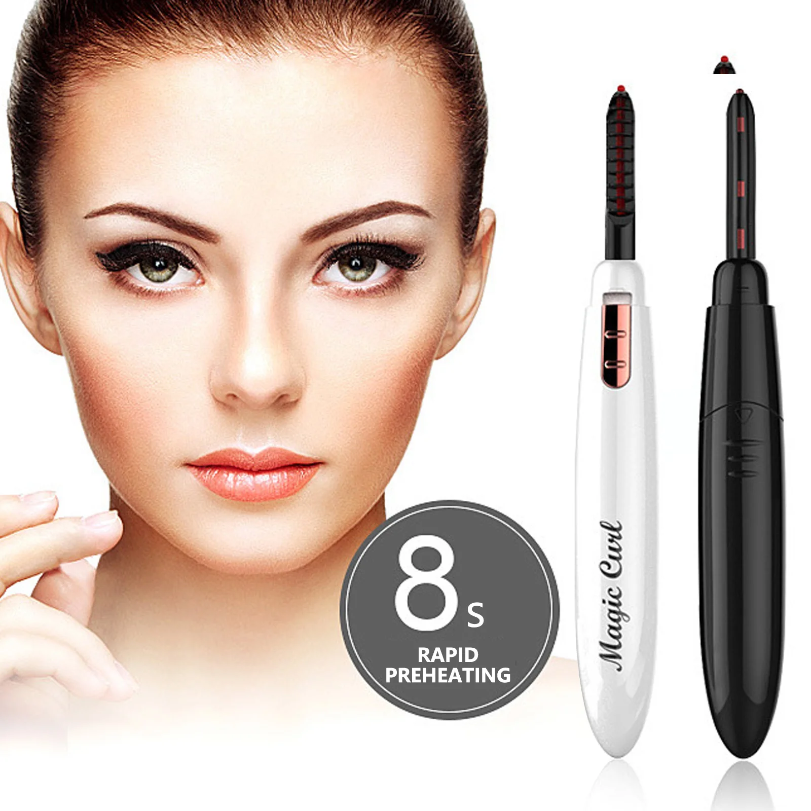 

High Quality Portable Intelligent Heated Electric Natural Curling Eyelash Curler Eyelash Care Tools Professional Eyelash Curler