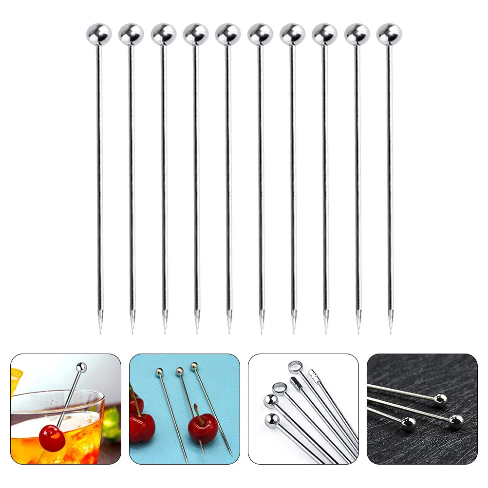 

Picks Cocktail Skewers Fruit Steel Sticksdrinks Stainless Stick Supplies Metal Snack Party Fork Tapas Spain Martini Bbq Sandwich