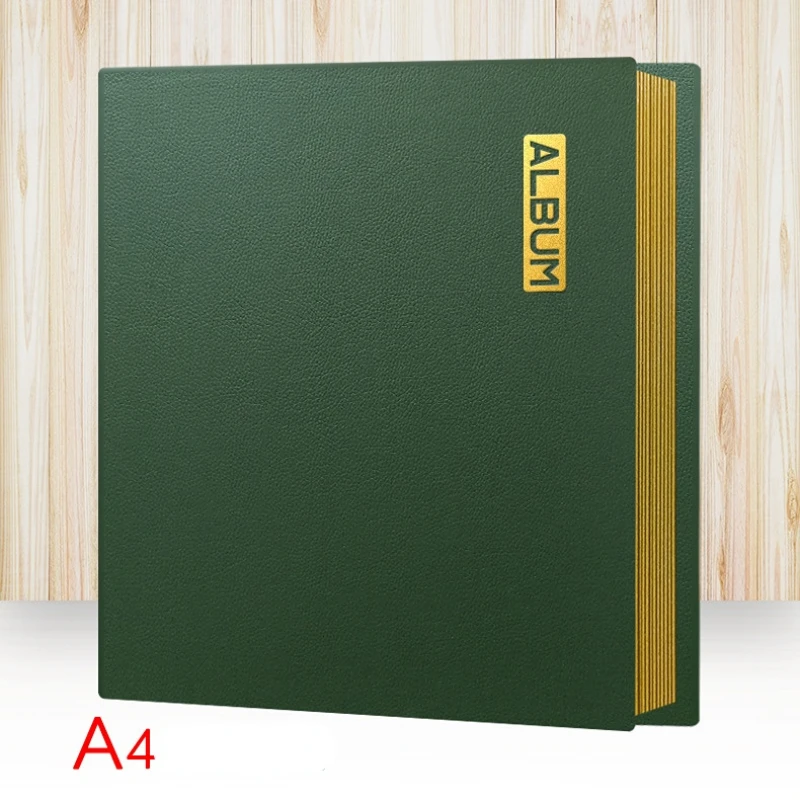 

A4 Self-adhesive High-quality Album Leather Commercial Home Photo Album with Laminated Viscose Inner Page Cover