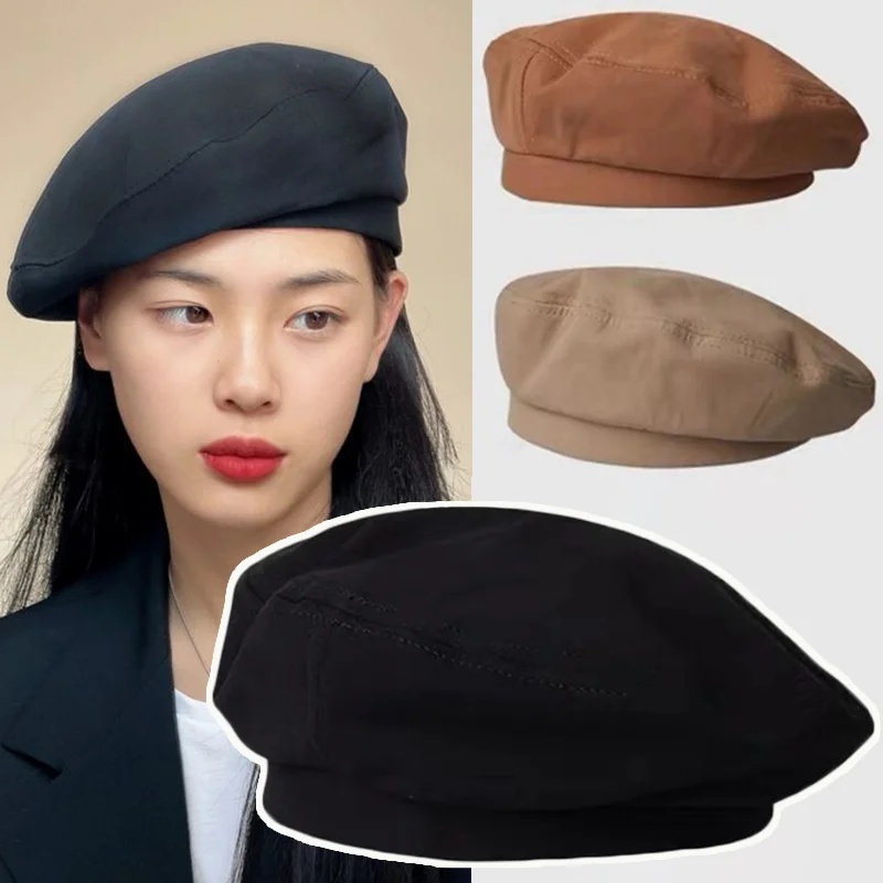 Французские восьмиугольные хлопковые береты с козырьком