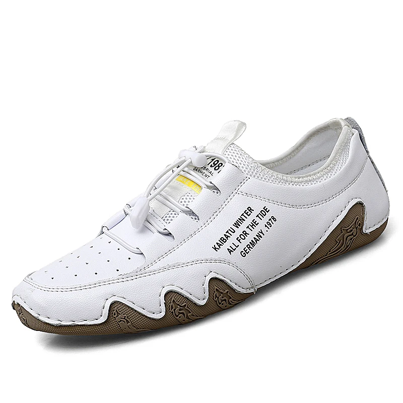 

HandMade Leather Shoes Men Outdoor Breathable Men Loafers Casual Leather Men Shoes Flats Hot Sale Moccasins Foot Wear