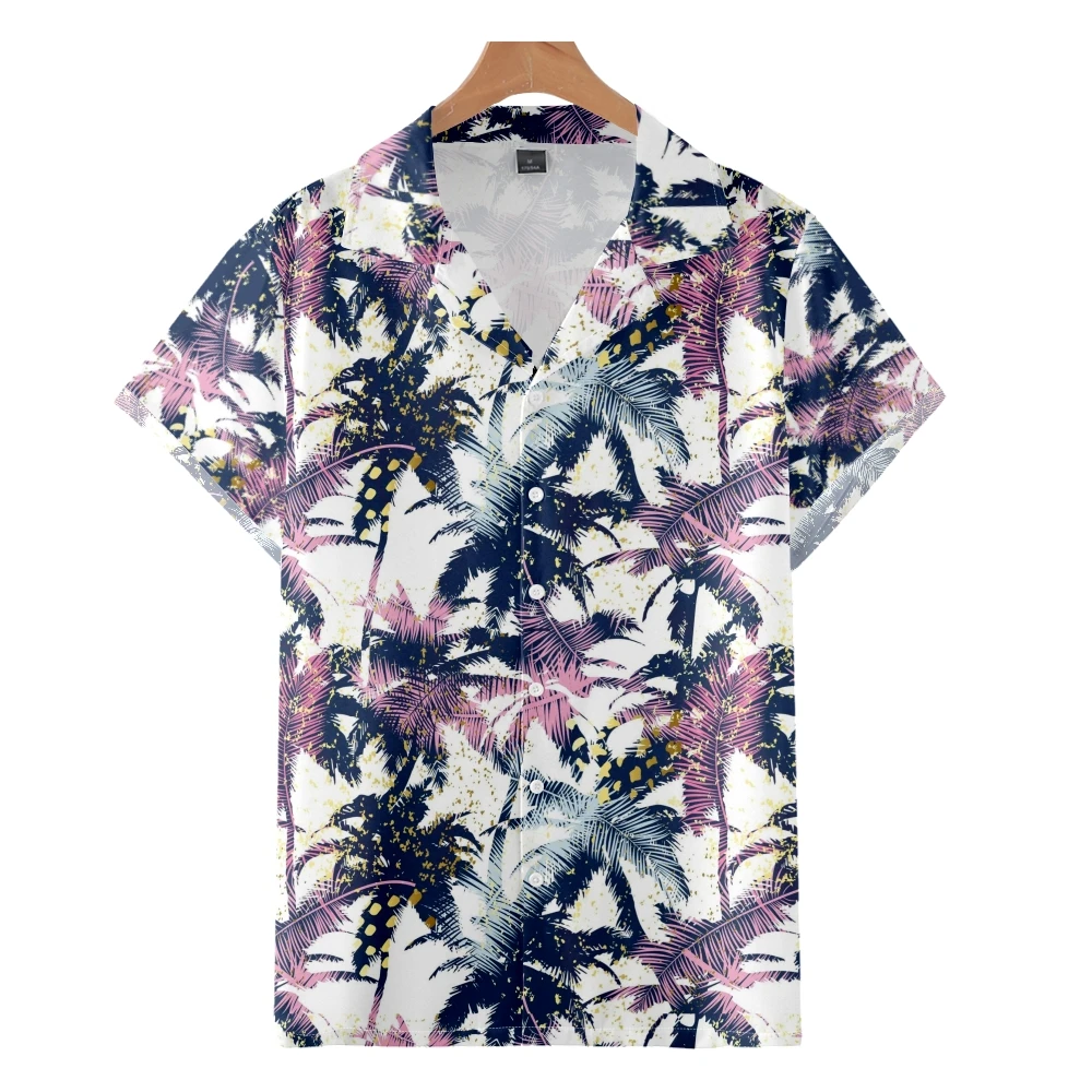 

Гавайская рубашка в Кубинском стиле для мужчин, Удобная Повседневная пляжная одежда оверсайз с короткими рукавами и 3D-принтом ананаса, 9