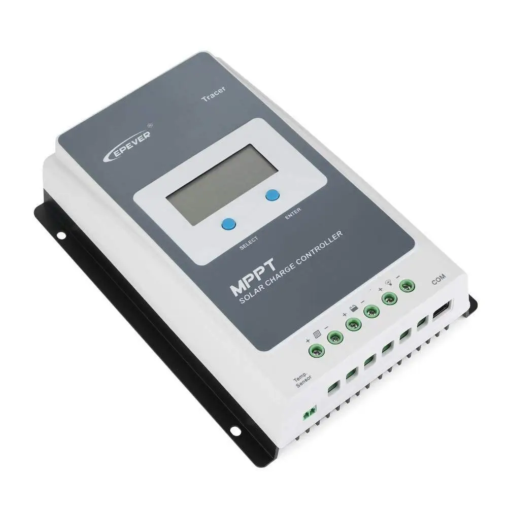 Контроллер заряда для солнечных батарей EPever MPPT, 20 А, 10 А, ЖК-дисплей 12 В, 24 В, автоматический регулятор высокой эффективности для свинцово-кислотных литиевых батарей
