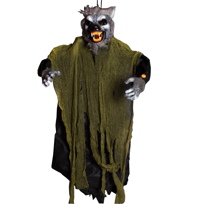 

Wolf Barking Halloween Animated Werewolf Haunted House Prop Decor Escape Horror Halloween Decorations