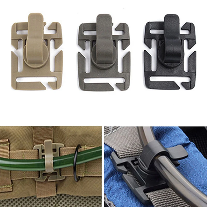 

4pcs Drinking Tube Clip Rotatable Molle Hydration Drinking Tube Trap Hose Clip Water Bag Backpack Clips Accessories