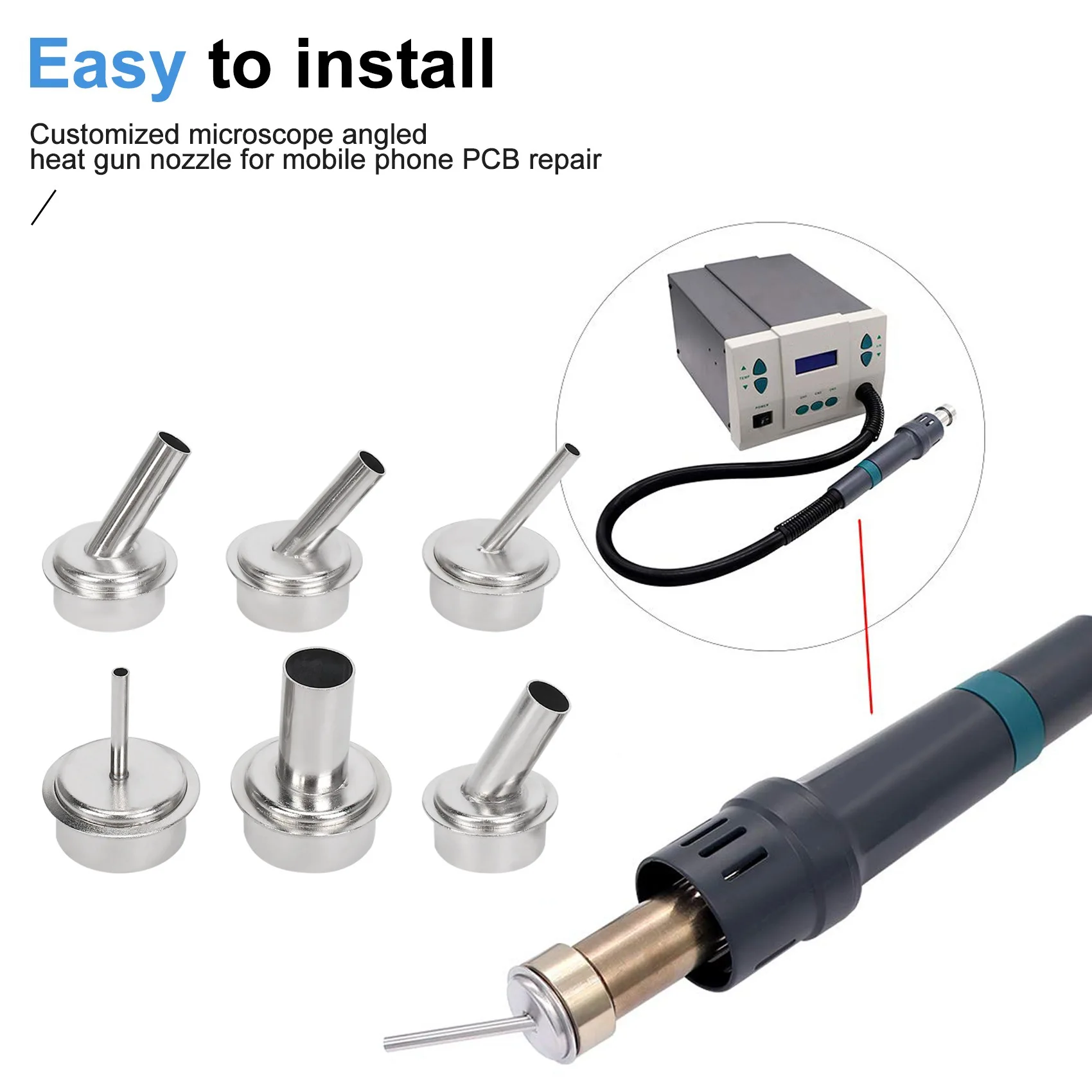 6 шт. сопла для быстрой пайки 3/4/6/8/10/12 мм