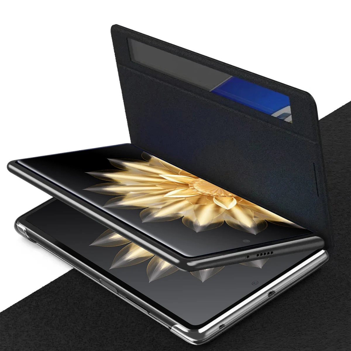 RENGEZ Smart Windows складной чехол для Honor Magic V2 шарнирный защитный кожаный с подставкой в