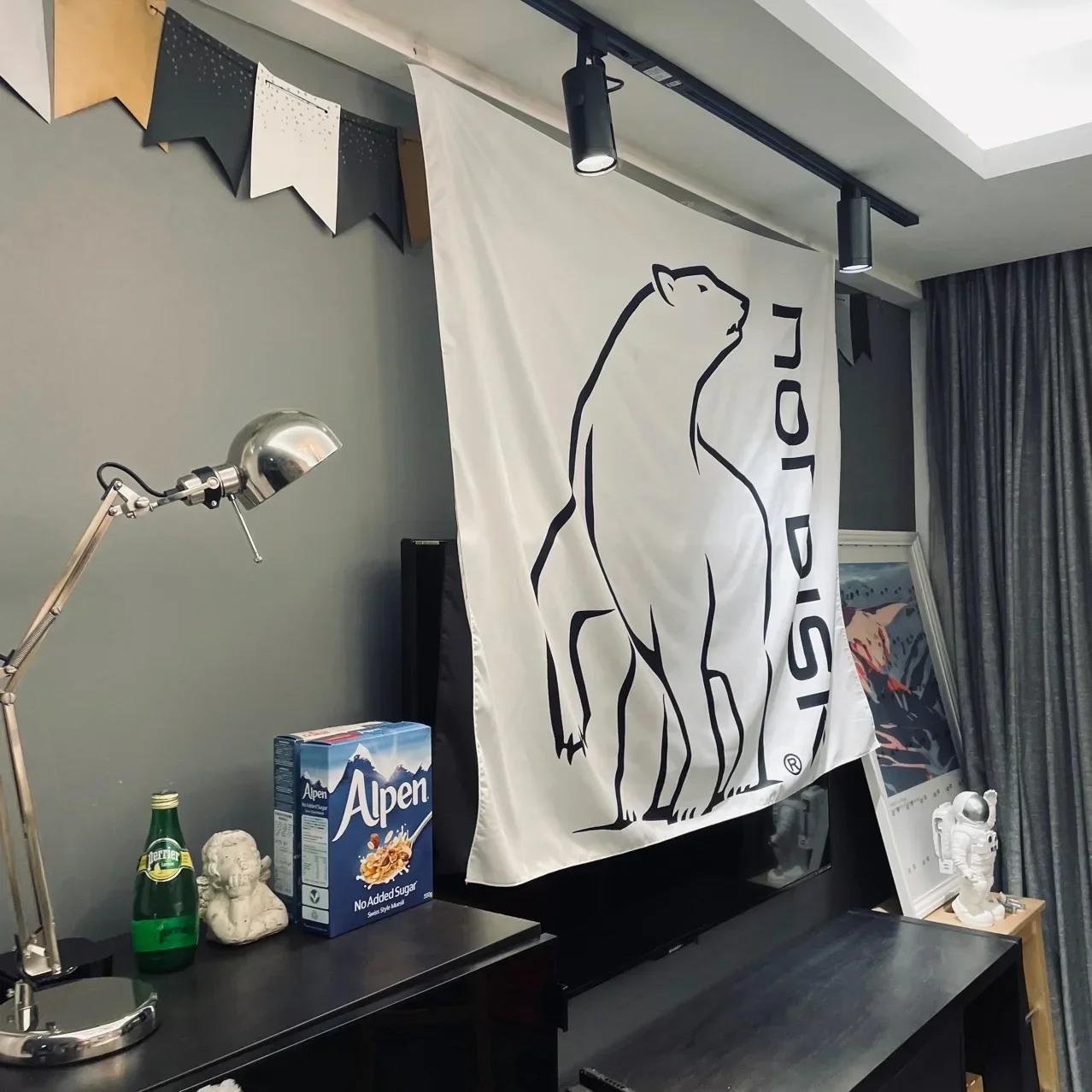 Домашний декор настенная подвеска белый медведь принт домашний гостиная