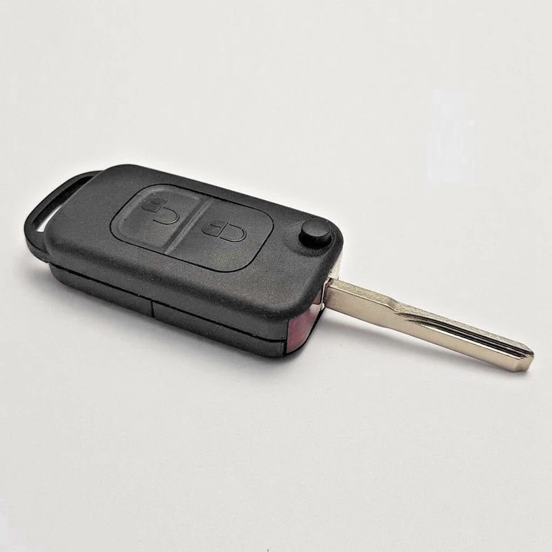 Чехол для выкидного ключа с двумя кнопками HU64 Blade FOB Mercedes Benz A C E S W168 W202 Car