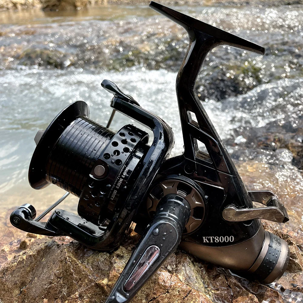 

2022 Front Rear Double Brake Max 13-23 KG Drag Super Strong Carp Feeder Spinning Fishing Reel Metal Spool