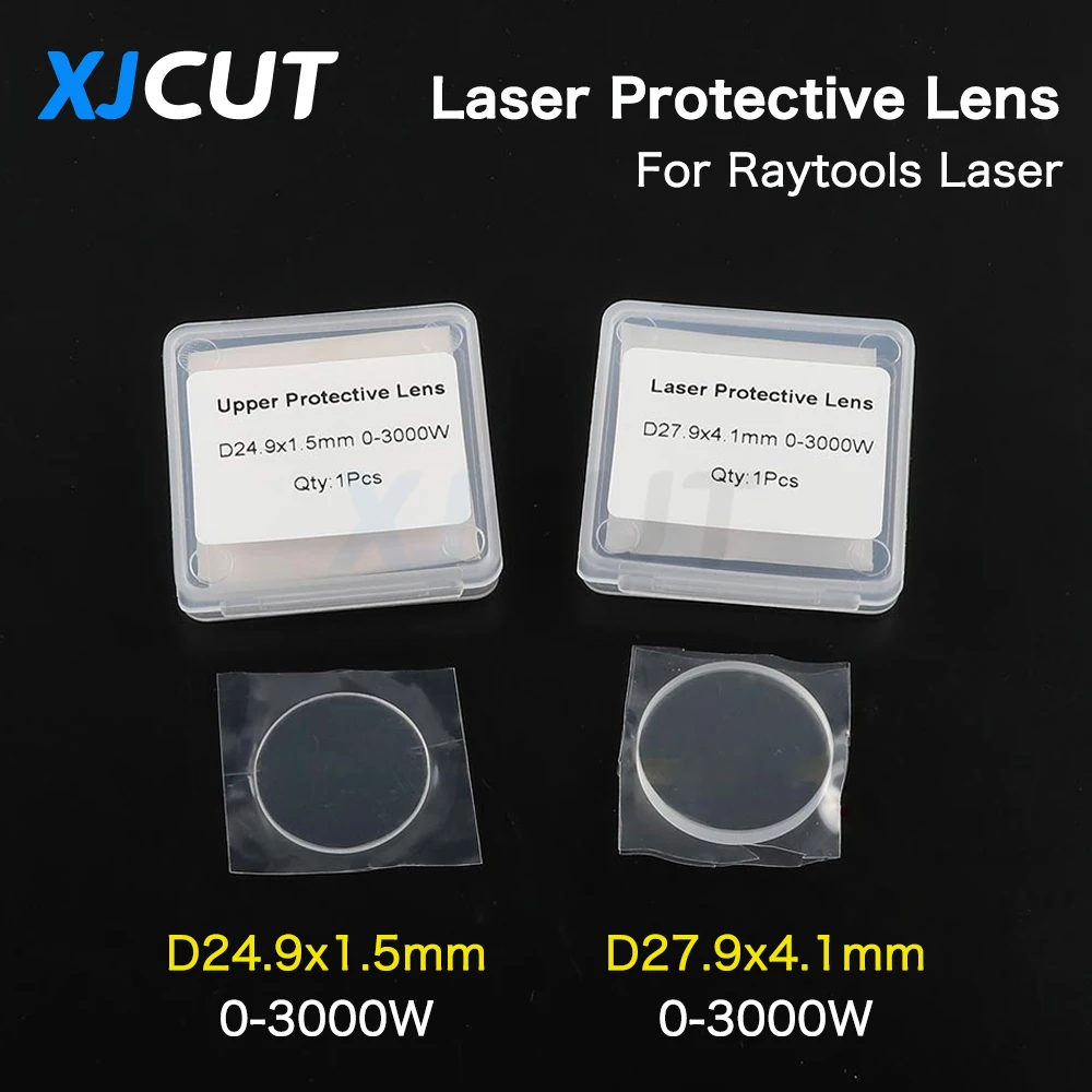 

Защитные стекла XJCUT Raytools 27,9*4,1 мм, объектив QBH 24,9*1,5 мм, 1064 нм, 0-3000 Вт, зеркала для волоконного лазера Raytools BT240 BM110