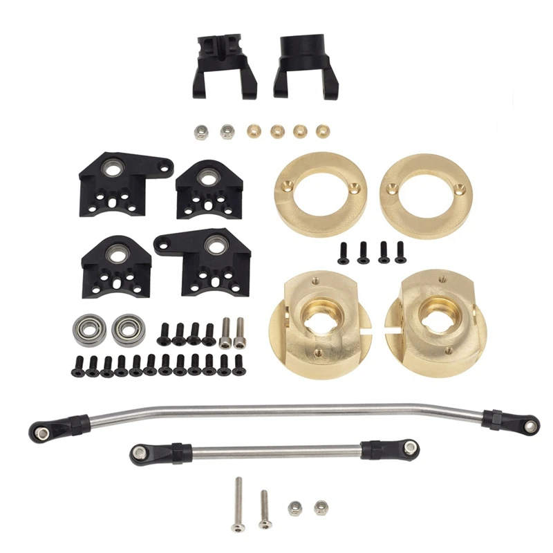 

Heavy Duty Brass Steering Knuckles C Hub Carrier Steering Link for Axial Wraith RR10 1/10 RC Crawler Car Upgrade Parts