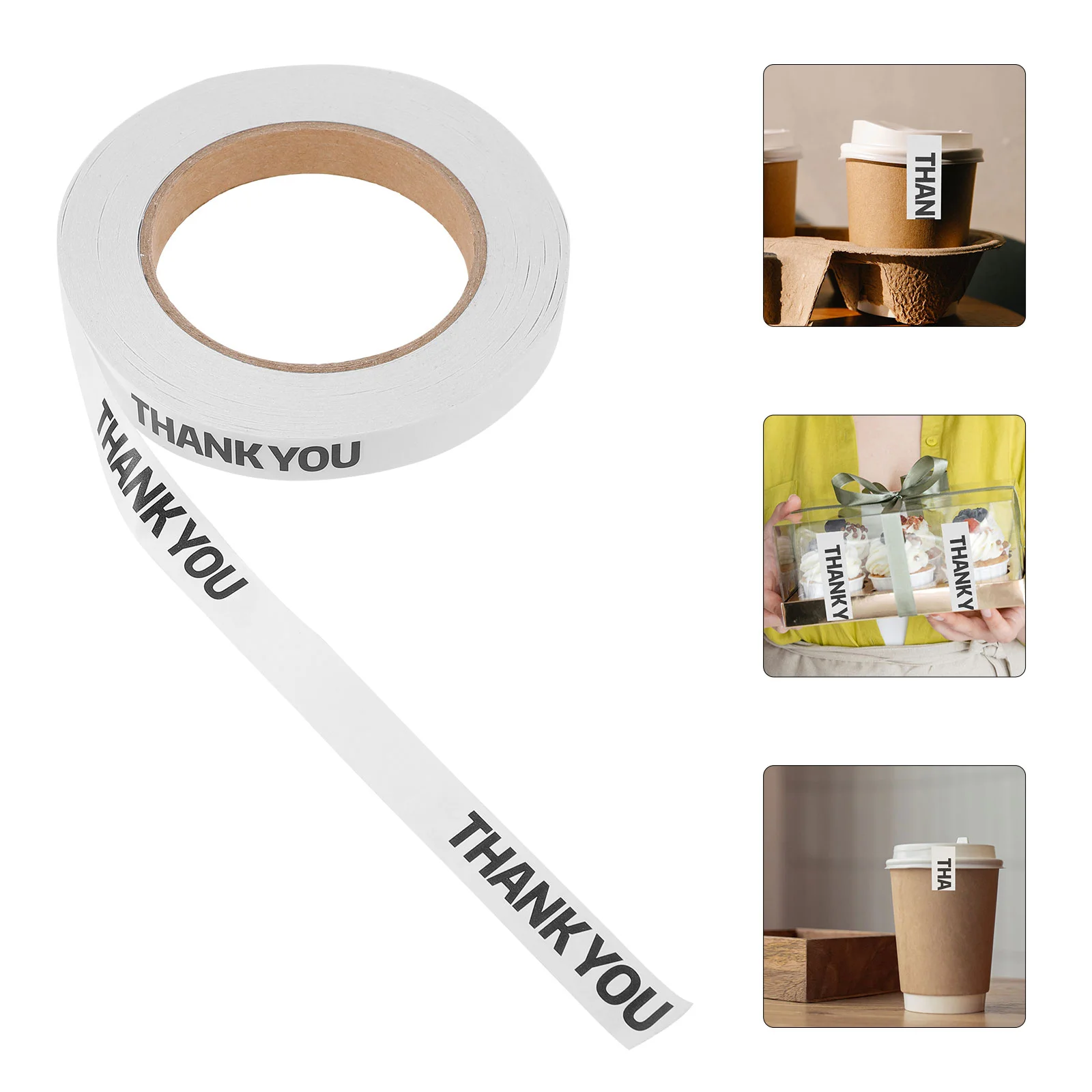 

Kraft Paper Tape Packing Tapes Packaging Bag Sealing Sealable Bags Adhesive Thank You Small Business Coffee Cups