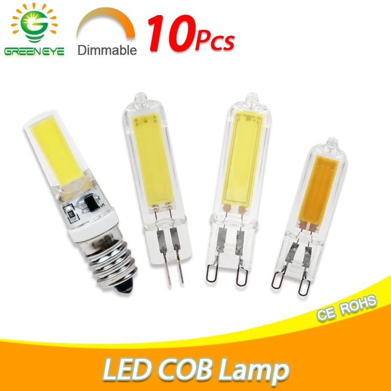 

10pcs LED G9 G4 E14 3W 6W 9W 12W Light Bulb AC/DC 12V 220V LED Lamp COB Spotlight Chandelier Light Replace 30W 60W Halogen Lamps