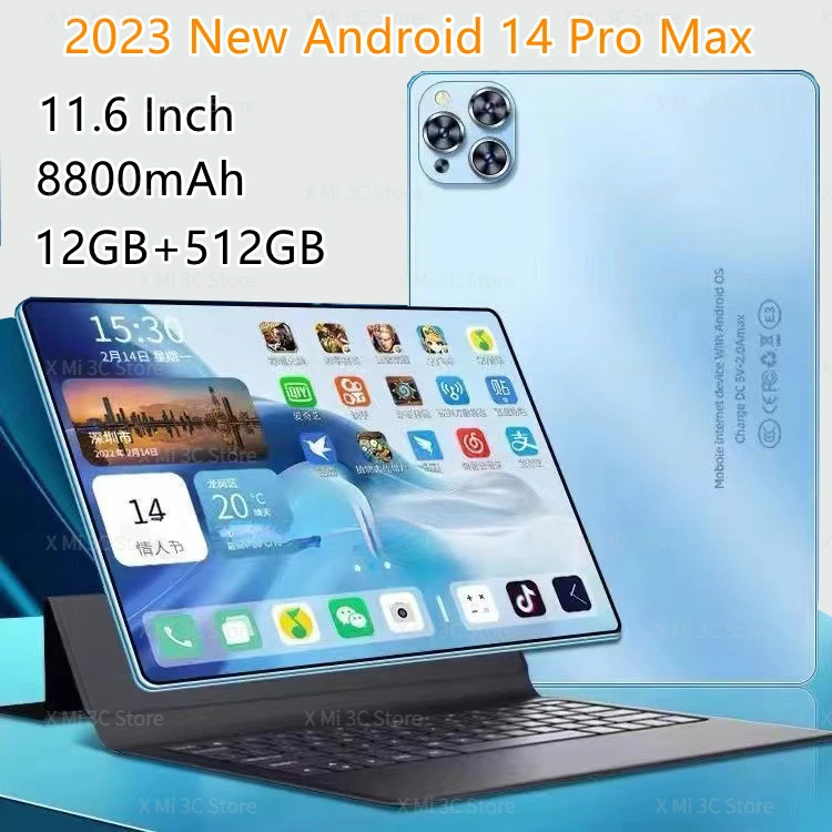 

2024 Global Version Pad 6 Pro 12gb ram 512gb rom Touch Tablet Android 12 Snapdragon 870 10 Core Tablet PC 5G WIFI Dual SIM Card