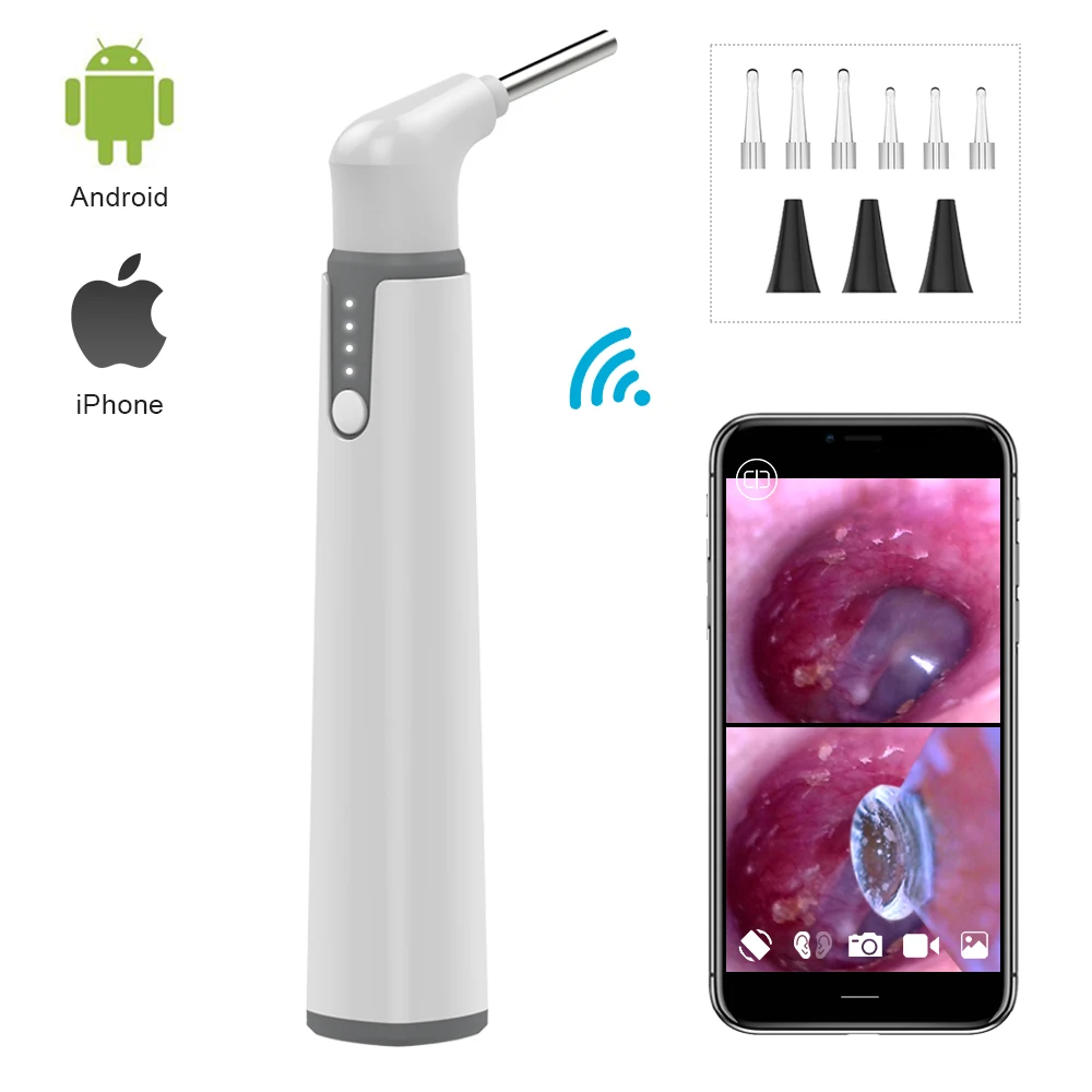 

3.9mm WIFI Visual Digital Otoscope Ear Endoscope Camera Medical Ear Wax Cleaner Camera for Ears Nose Dental Support IOS Android