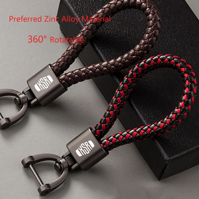 

For YAMAHA XSR700 XSR 700 XSR900 XSR 900 Accessories Custom LOGO Motorcycle Braided Rope Keyring Metal Keychain