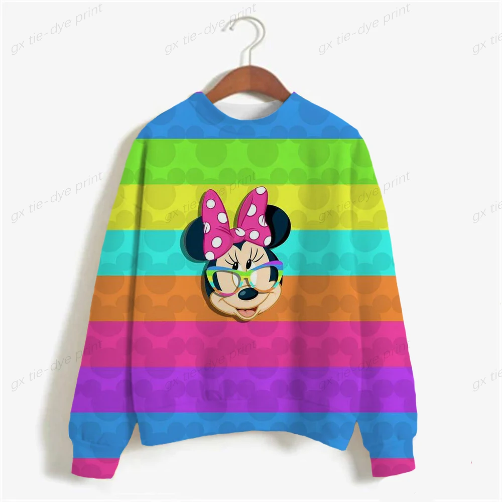 

Женская толстовка с капюшоном и принтом Минни и Микки Маус