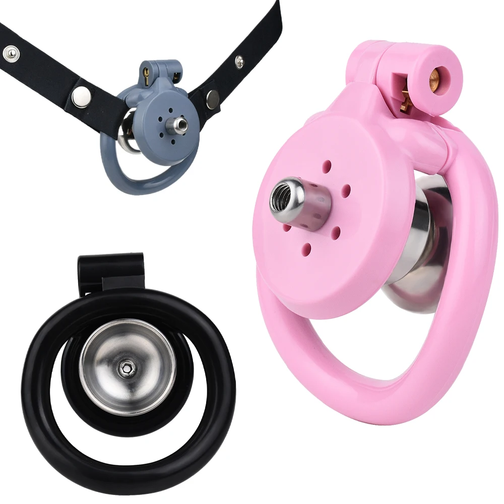 Супер маленькое кольцо для пениса клетка целомудрия Сисси заблокированное в