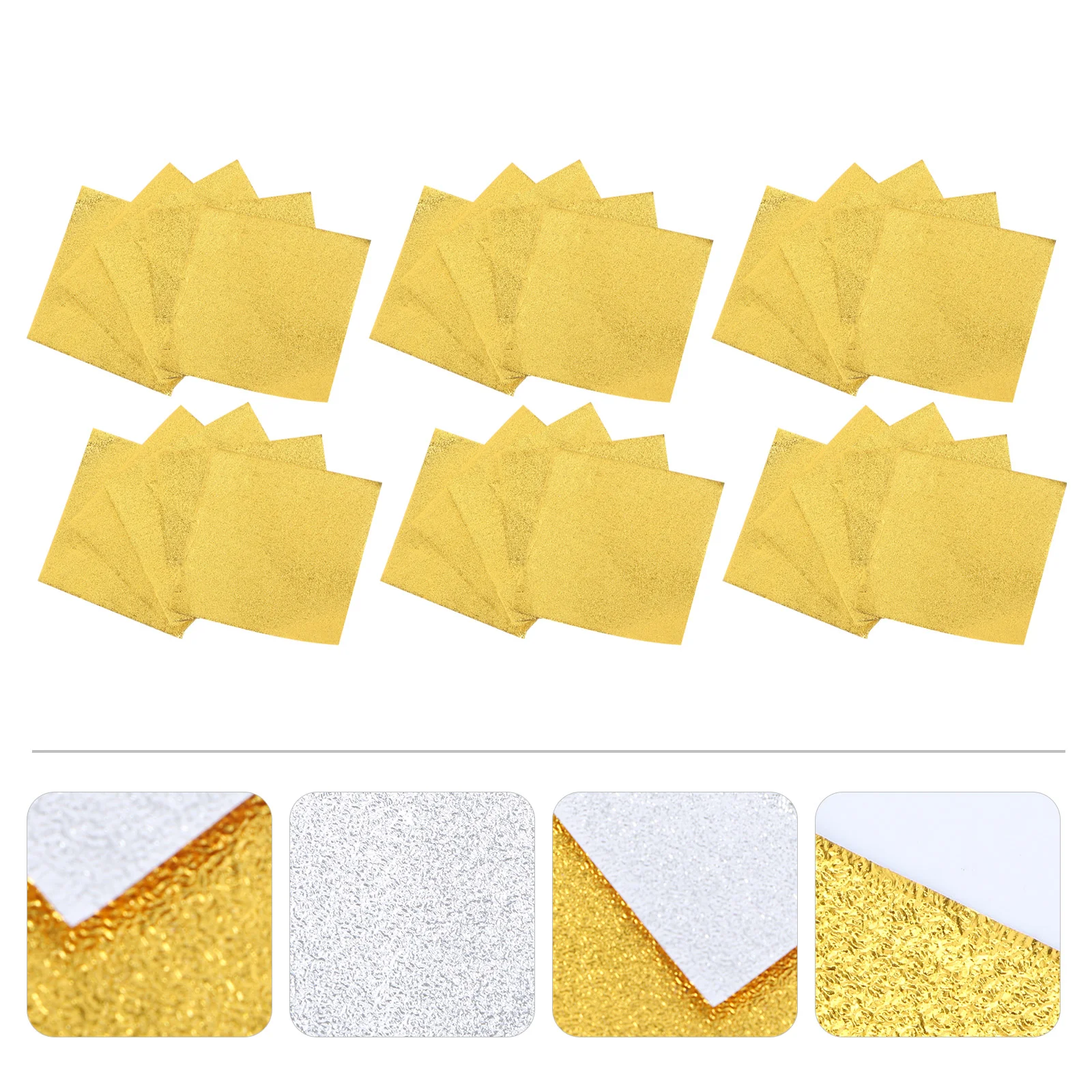 

500pcs Aluminium Foil Paper Gold Foil Paper Wrapping Paper Gift Food Package Paper for Packaging Chocolate (9x9cm)