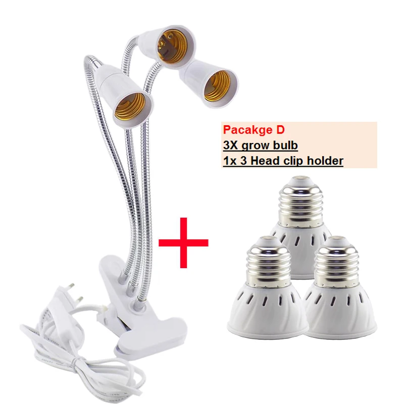 

2/3 головки светодиодные лампы для выращивания растений, комнатные теплицы Cultivo, цветок, красный, синий, выращивающий свет для Hydro Growbox Fitolampy T1