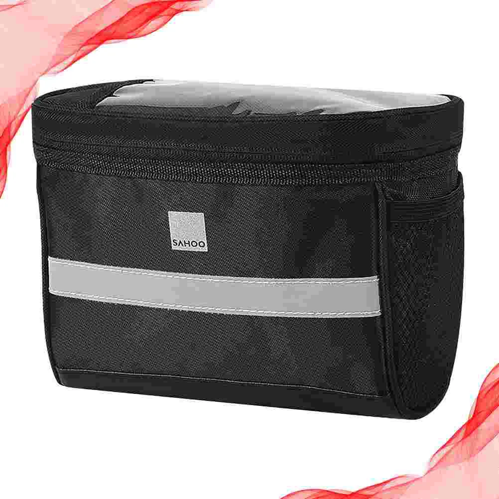 

Handlebar Bag Durable Storage Bag Cycle Handlebar Pouch Waterproof Mountain Bike Touch Phone Bag for Outdoor Sports Cycling Bike
