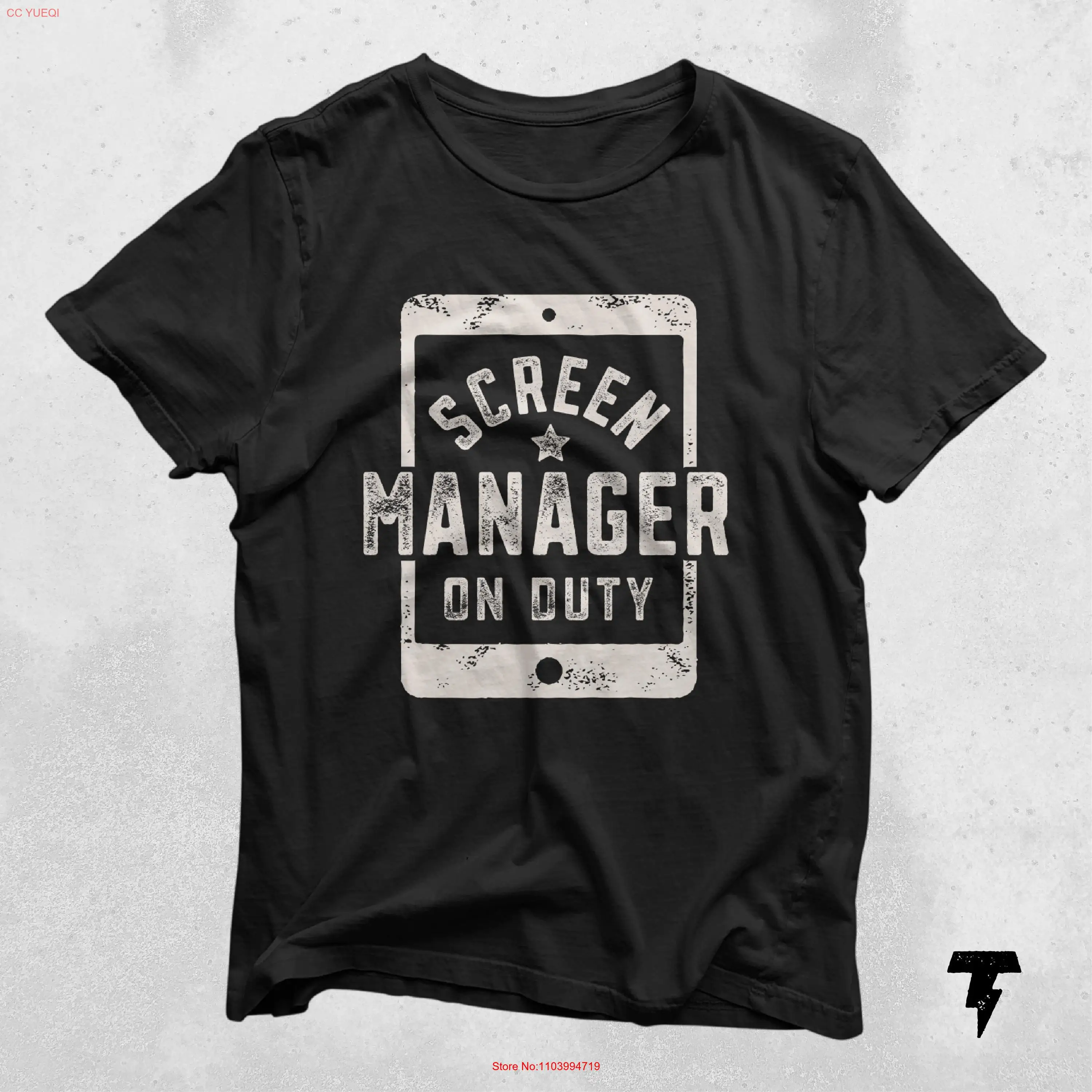 Футболка Screen Time Manager On Duty Забавная футболка для мамы или папы родителей Шутка с