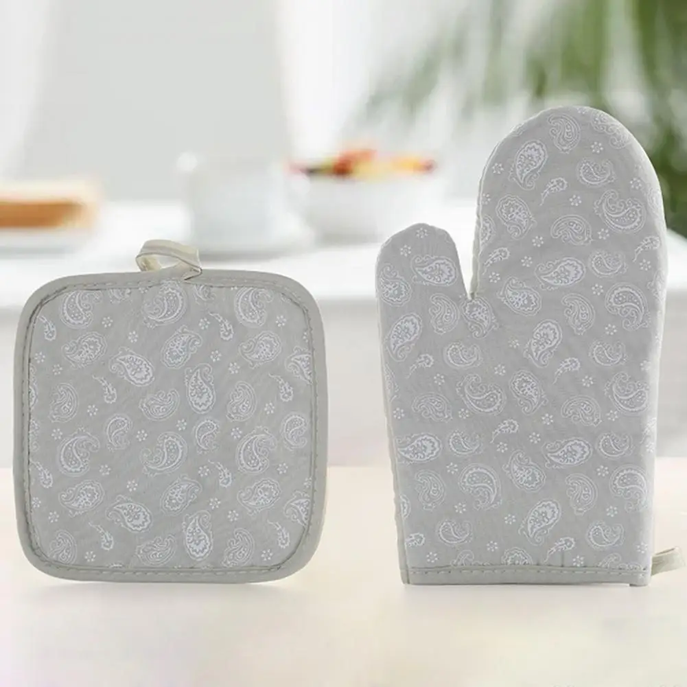 

2Pcs/Set Oven Glove Fashion Practical Potholder Non-slip Oven Mittens Japanese Style Baking Glove