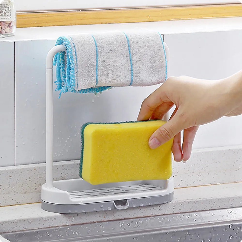 

New kitchen storage sponge holder Hanging Bathroom Kitchen Utensil Box Hot Rag Storage rack rangement cuisine